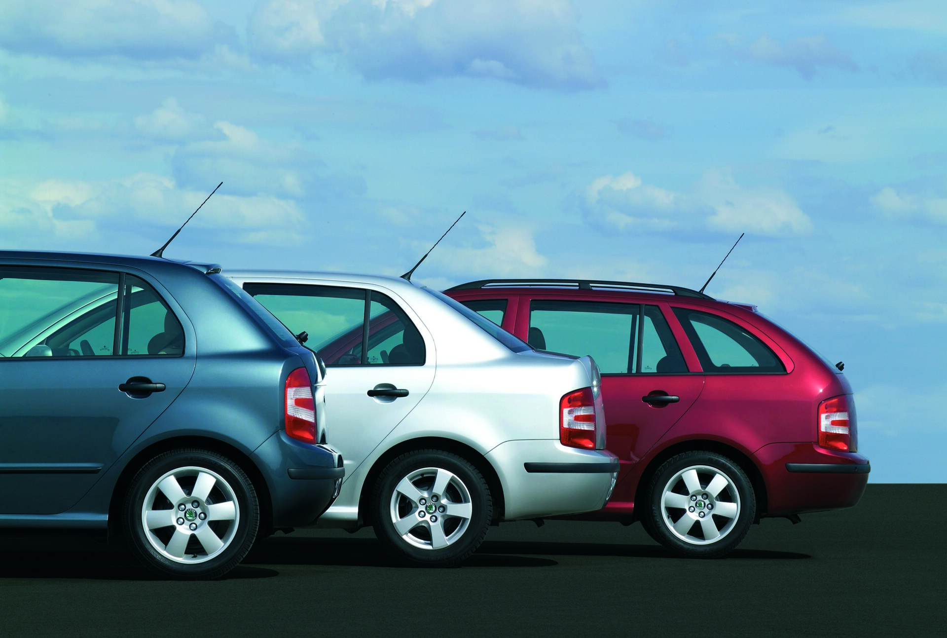 Le tre carrozzerie della Fabia I: berlina, Sedan e Combi